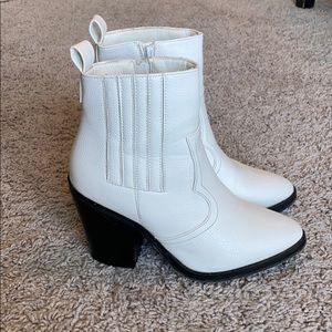 Nasty Gal White Western Booties